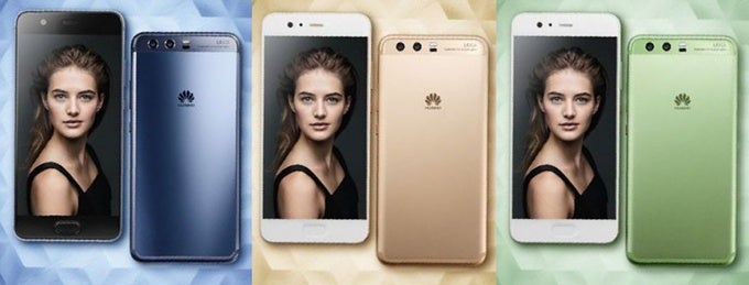 Huawei P10 leaks again in seemingly official renders, this time in blue, gold, and green
