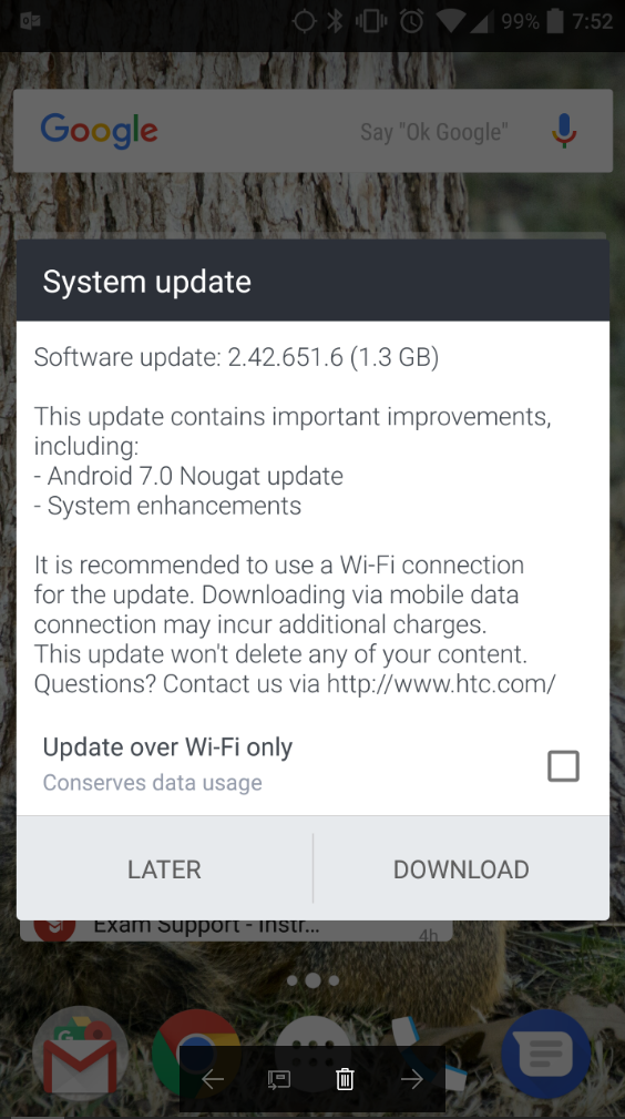 The Sprint branded HTC 10 receives its update to Android 7.0 - Android 7.0 update rolling out now for Sprint's HTC 10