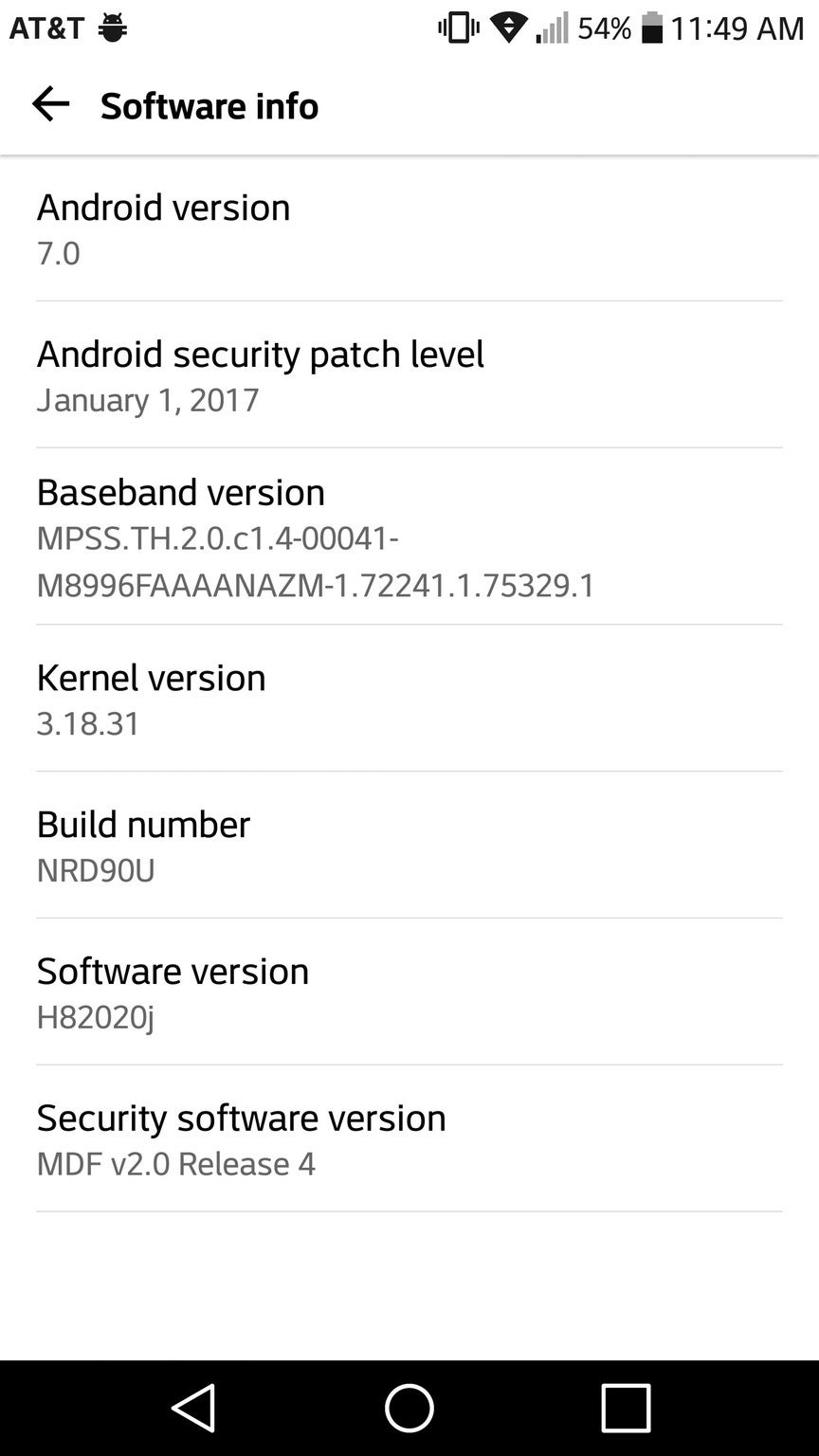 Android 7.0 Nougat for AT&T LG G5 - AT&T starts rolling out Android 7.0 Nougat update for LG G5