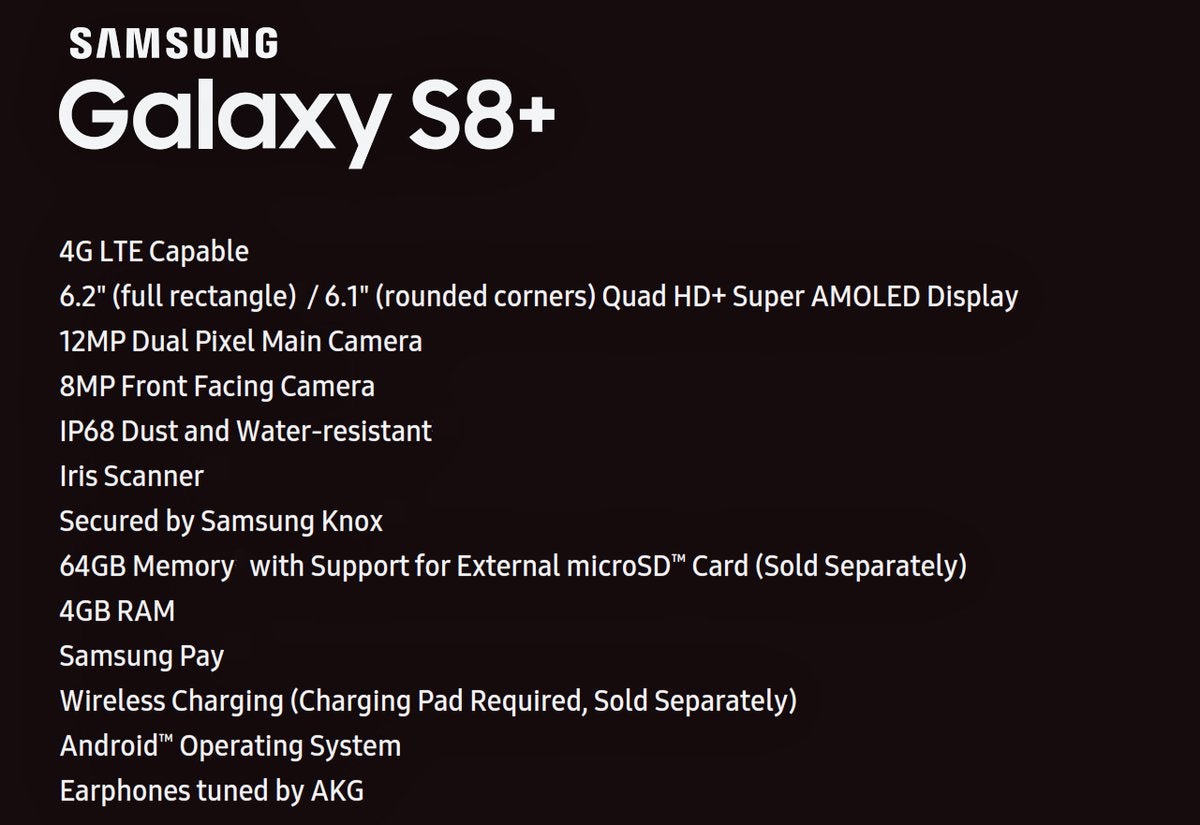 Specs sheet leaks for the Samsung Galaxy S8+ - Spec sheet for Samsung Galaxy S8+ leaks revealing almost everything you want to know