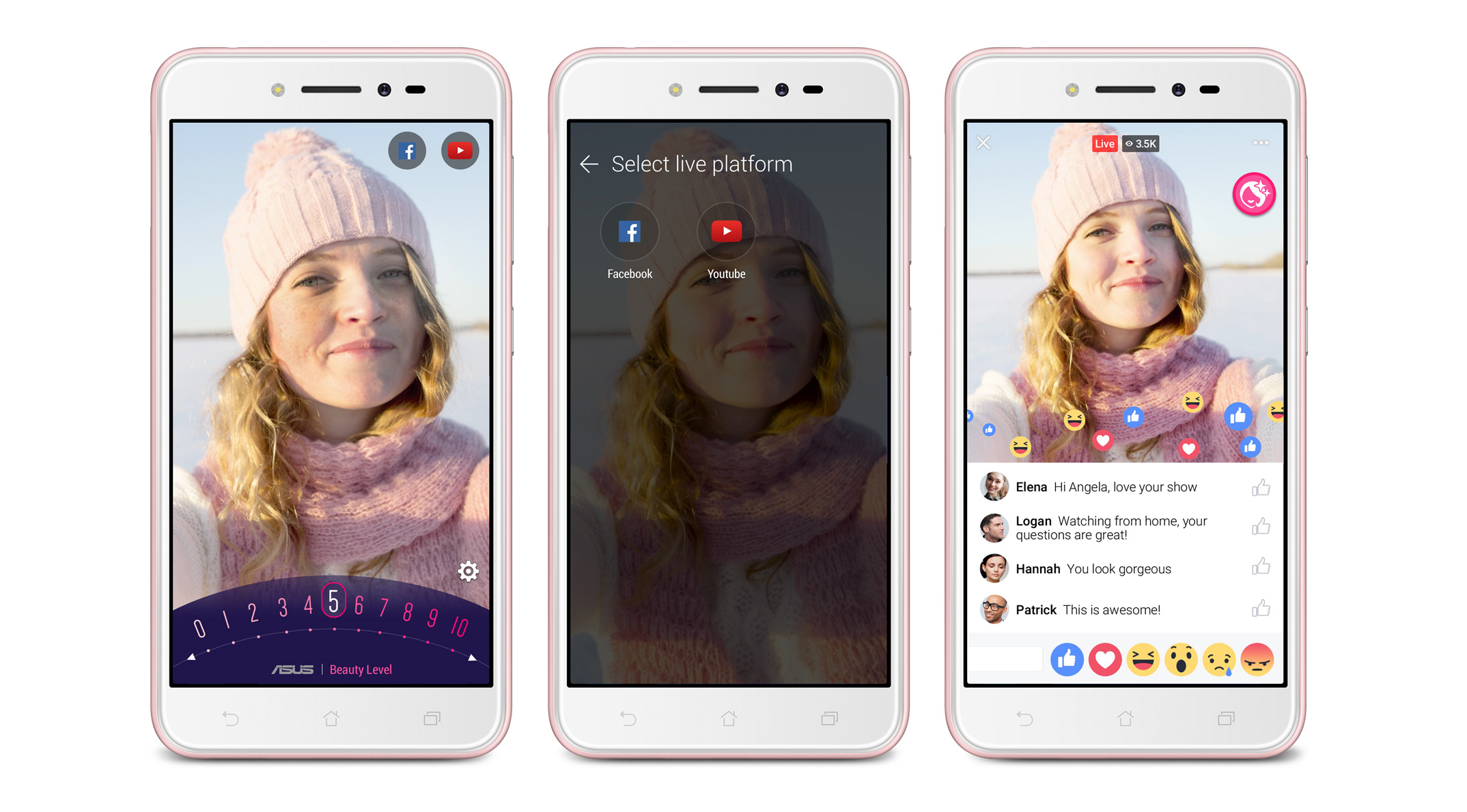 Asus's ZenFone Live will allow you to livestream a fully beautified version of yourself