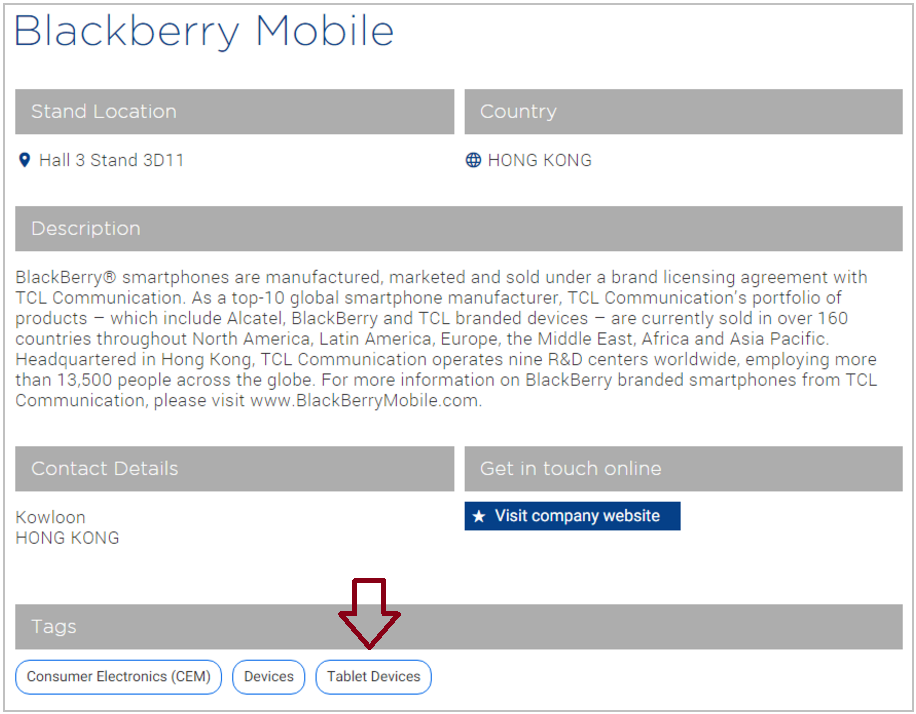 Does BlackBerry&#039;s MWC listing suggest that there is another tablet in the company&#039;s future? - TCL to produce a BlackBerry tablet?