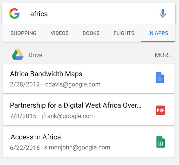 Google enables search through Google Drive files on Android devices