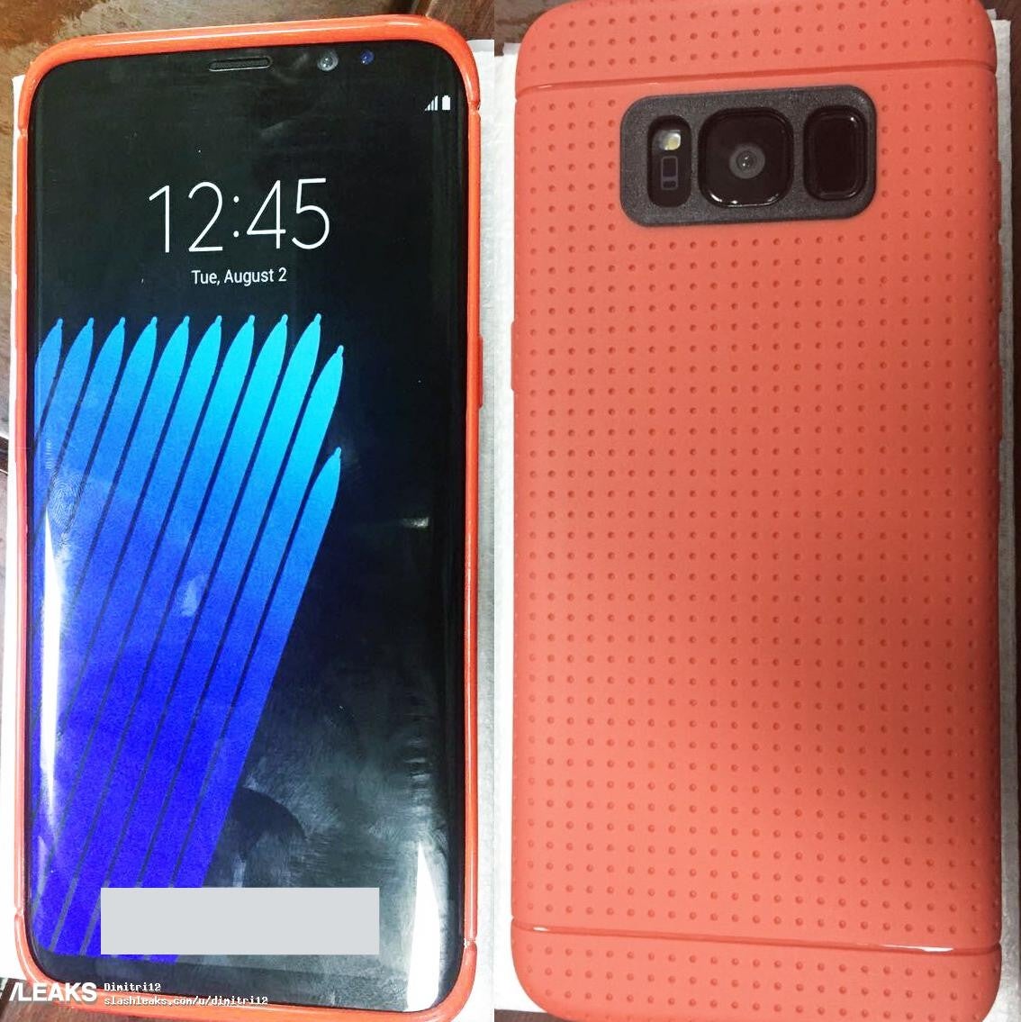 Samsung Galaxy S8 smiles for the camera all dressed up in protective case