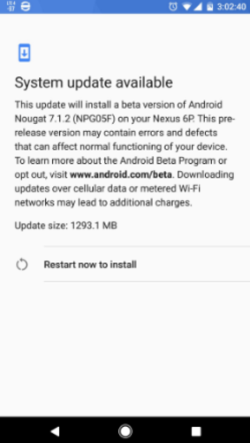 Nexus 6P units signed up for the Beta program are starting to receive Android 7.1.2 beta - Nexus 6P finally gets Android 7.1.2 beta (UPDATE)