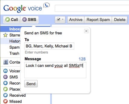 Google adds group SMS to Google Voice web app