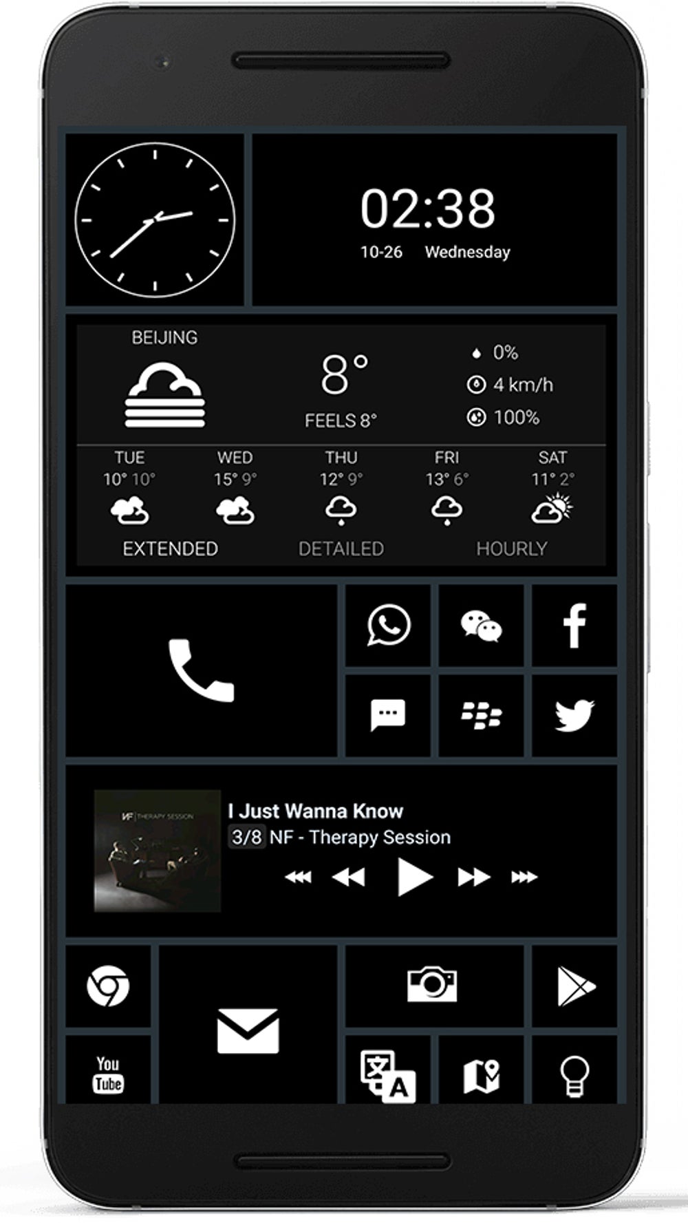 Last week's winner - MINDoSOUL - 10 beautiful custom Android home screen layouts #6