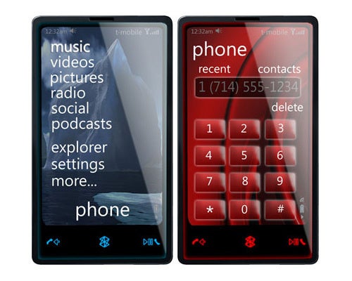 Mock up of Windows Mobile 7/Zune device - Zune with Windows Mobile 7 to debut at MWC?