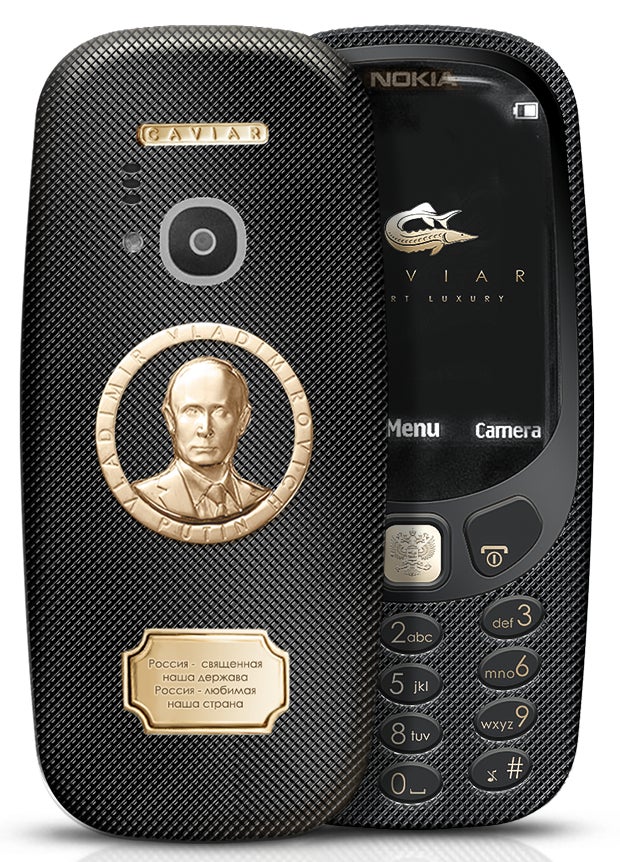 The Caviar 3310 is a phone that you can easily, ahem, Putin your pocket.. - Yes, you can get a $1700 gold and titanium version of the Nokia 3310