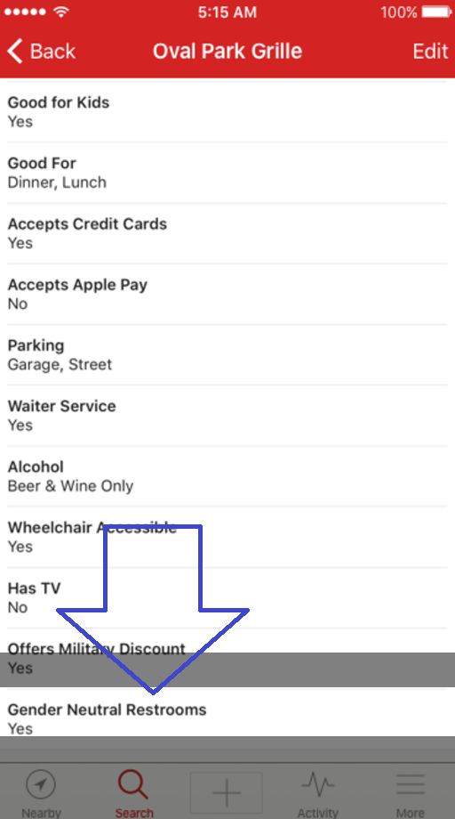 Yelp can tell you if a particular business or restaurant has a gender neutral bathroom - Looking for a business or restaurant with a gender neutral bathroom? Time to open the Yelp app
