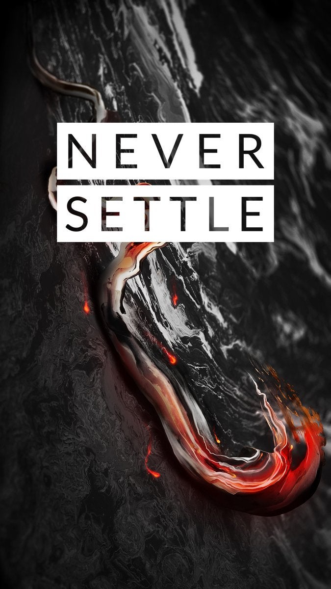 Wallpaper tease? - &quot;Never Settle&quot; teaser maybe hints at OnePlus 4 (OnePlus 5?). Or just a jet black color for an existing product