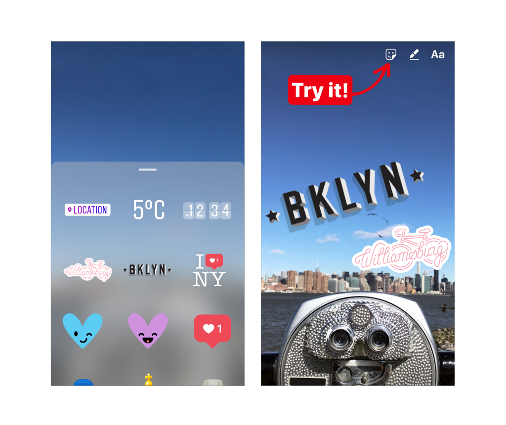 Instagram takes another move from Snapchat's playbook by adding location-based stickers to Stories
