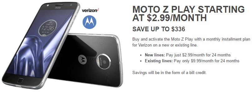 Deal: Get Verizon&#039;s Moto Z Play Droid for just $2.99 per month (new line required)