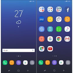 Galaxy S8 user interface - Galaxy S8 user interface and icons showcased in a series of images