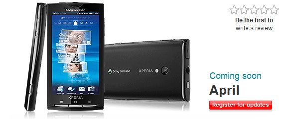 Sony Ericsson Xperia X10 springs to a Vodafone UK release