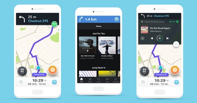 Spotify and Waze form an unlikely partnership, integrate their respective apps&#039; functionality