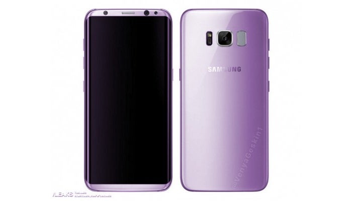 Photoshopped version of the Amethyst Samsung Galaxy S8 - Samsung teases Galaxy S8 features and color variations; &quot;Amethyst&quot; version might be a real thing