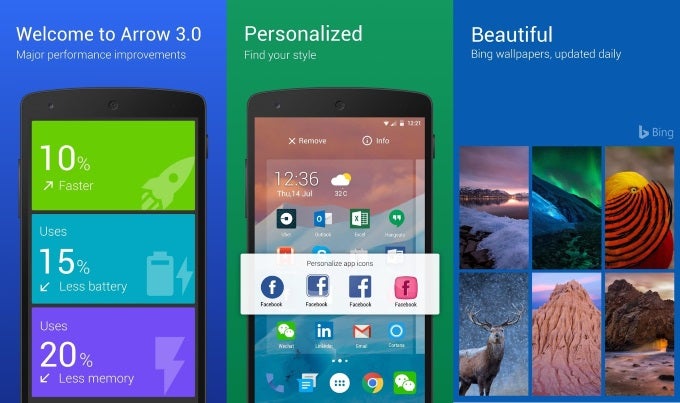 The latest update to Microsoft's Arrow Launcher brings a ton of new features