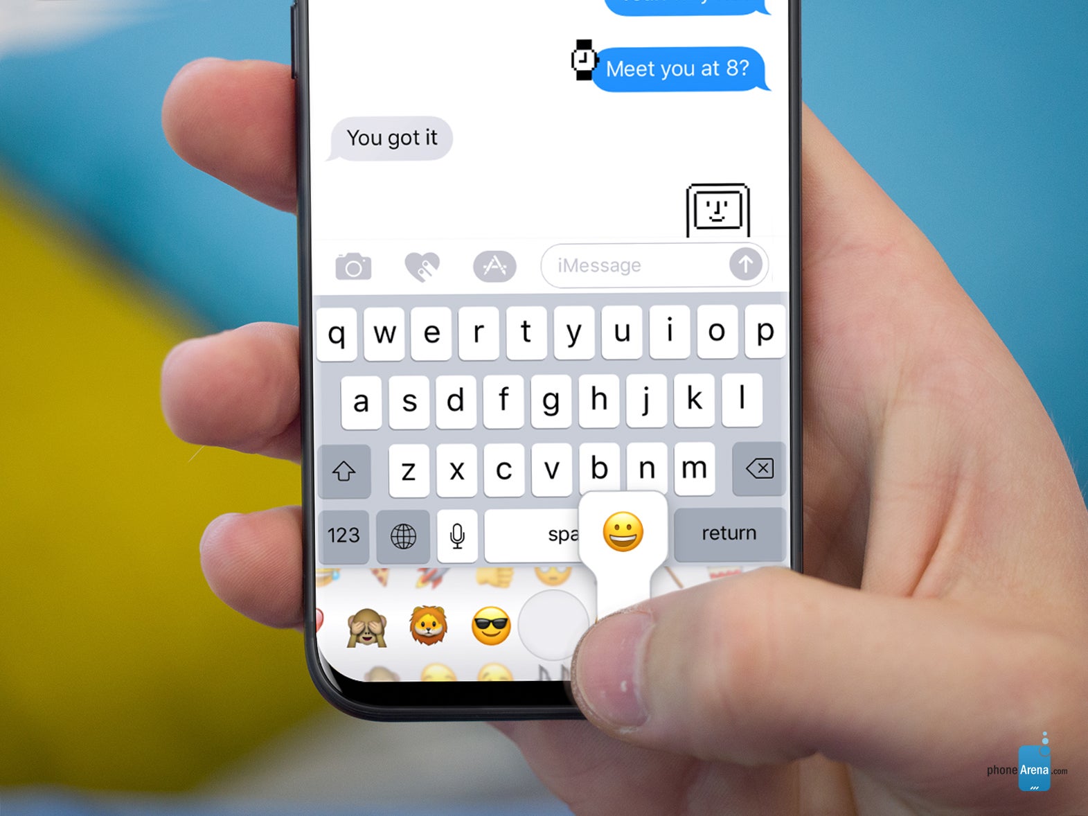 All emojis right under your keyboard - This is what the bezel-less iPhone 8 may look like: ultimate design concepts of the black and white models