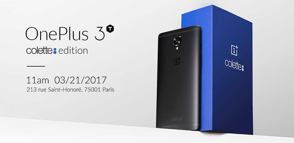 The OnePlus 3T colette edition will launch in one store only on March 21st - OnePlus 3T colette edition is introduced; custom black color and 128GB of native storage