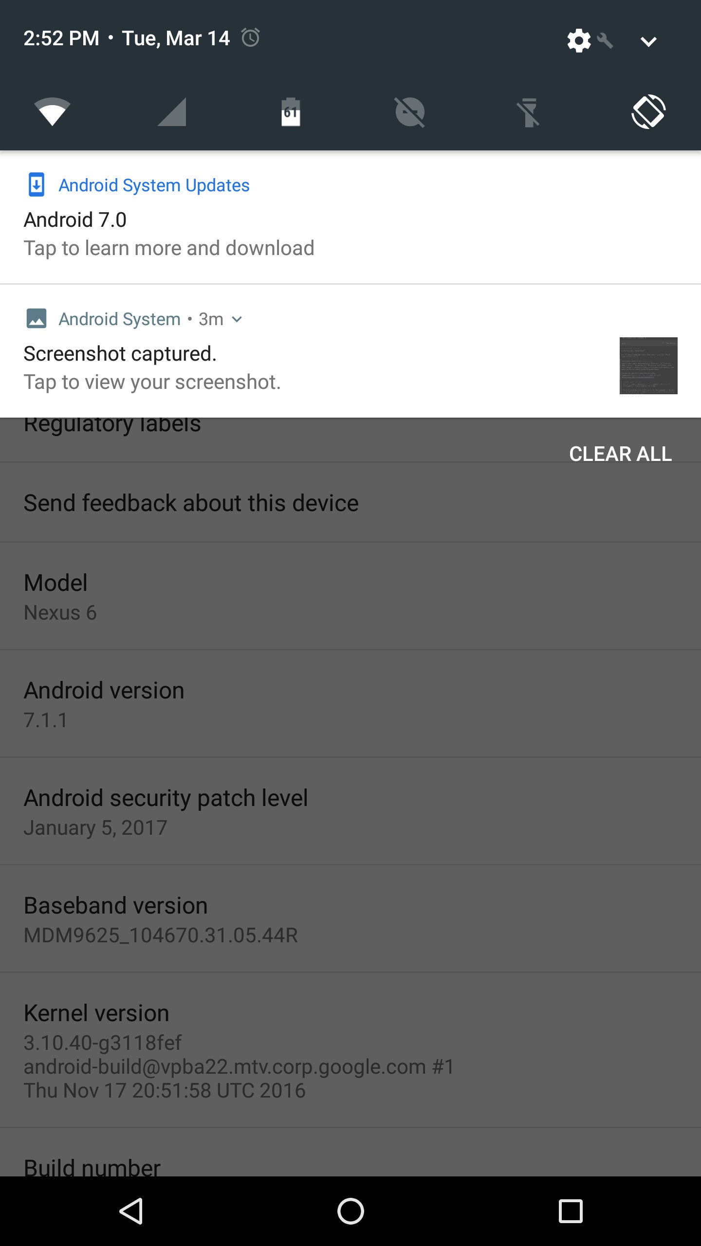 Google downgrades Nexus 6 phones to Android 7.0 Nougat