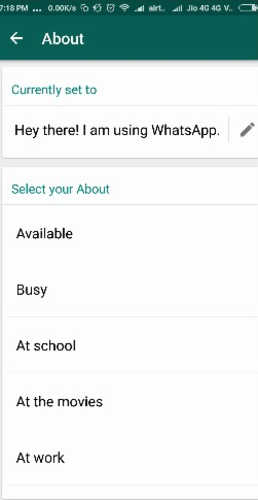 WhatsApp's text status update now official in the app stores
