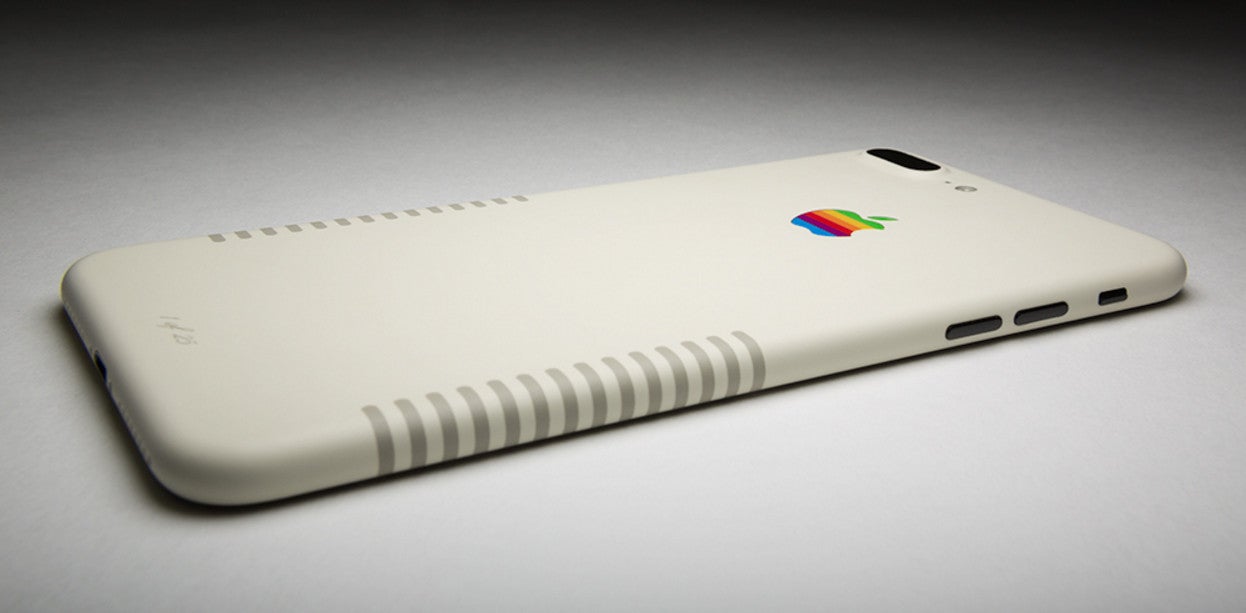 Custom-painted iPhone 7 Plus gives off vintage Mac vibes, costs 2 grand