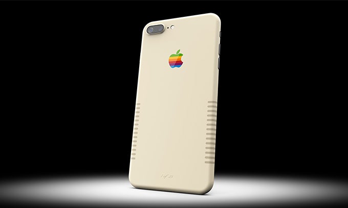 Custom-painted iPhone 7 Plus gives off vintage Mac vibes, costs 2 grand