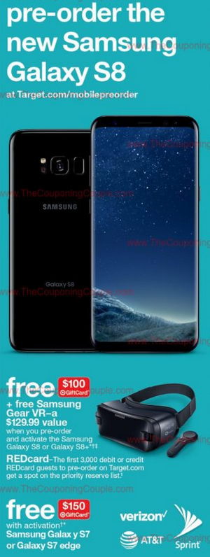 Samsung Galaxy S8 pre-orders appear on Target circular ad due to appear on April 2nd - Leaked Target ad for April 2nd includes pre-order deals for the Samsung Galaxy S8