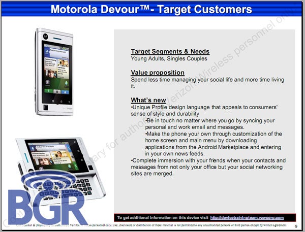More confirmation that indirect channels are getting the Motorola DEVOUR first