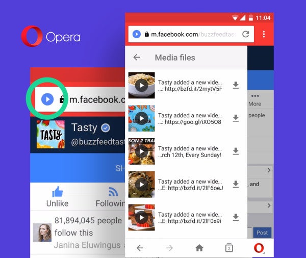 Automatically scan sites for download links - Opera Mini's latest update makes download links easier to access