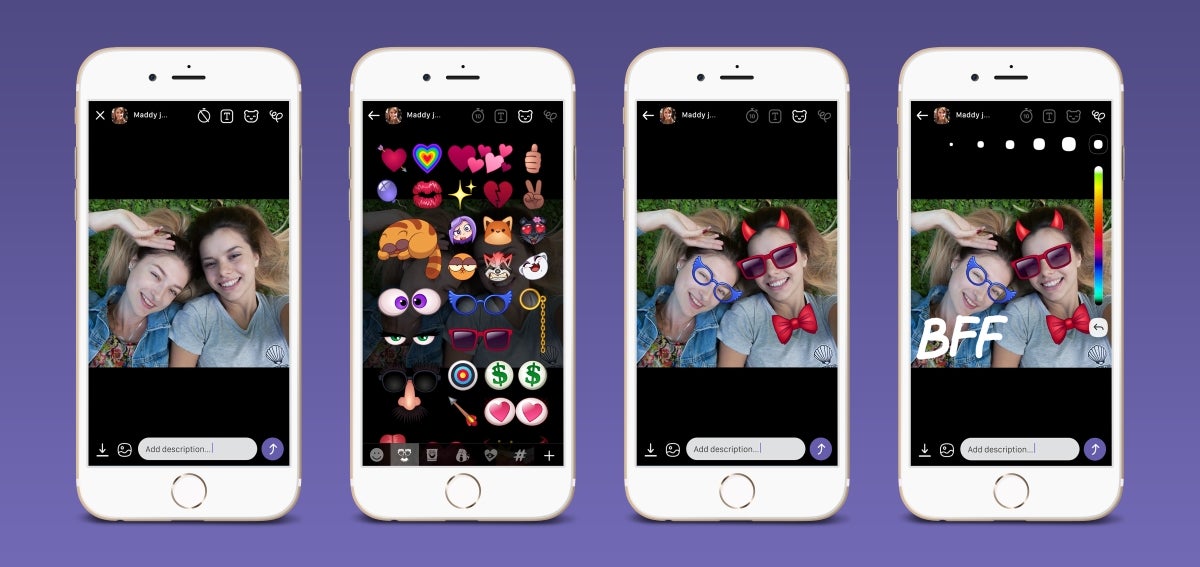A glimpse at the kind of stuff you might start receiving after the update - Viber now lets you slap stickers on photos and send them to your unsuspecting friends
