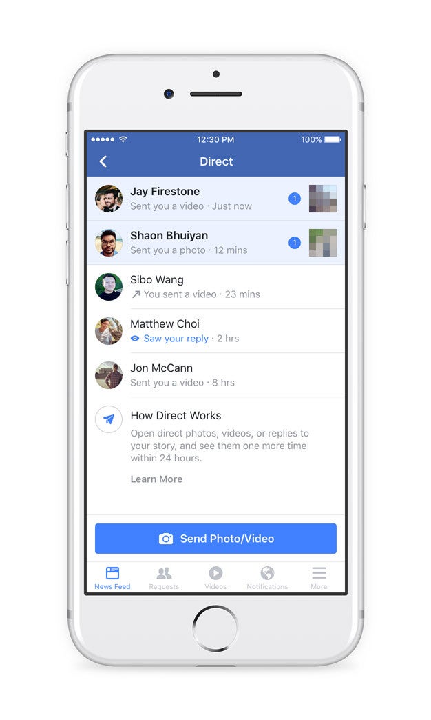 Facebook Direct looks awfully familiar - Facebook&#039;s new Direct feature is literally Snapchat