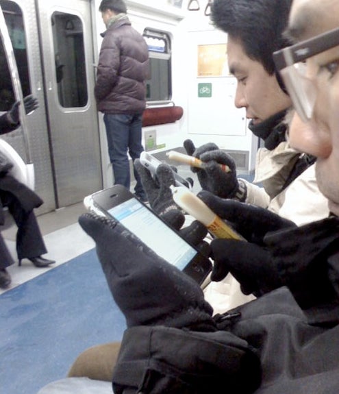 iPhone owners in South Korea are using a stick of meat as a stylus