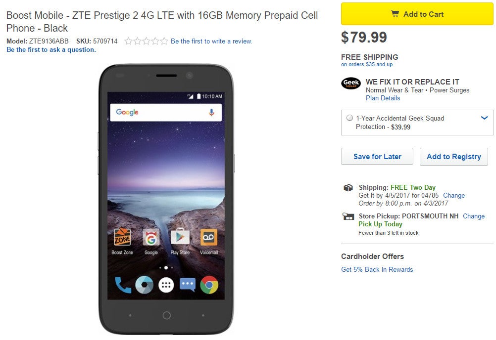 Affordable ZTE Prestige 2 goes on sale at Boost and Virgin Mobile