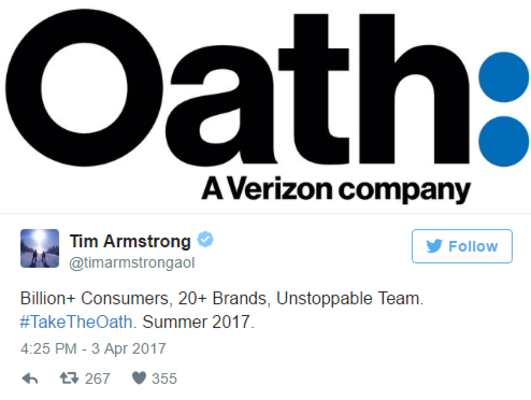 AOL and Yahoo are combining to become Oath - Verizon combines Yahoo and AOL to form a new division called Oath (UPDATE)
