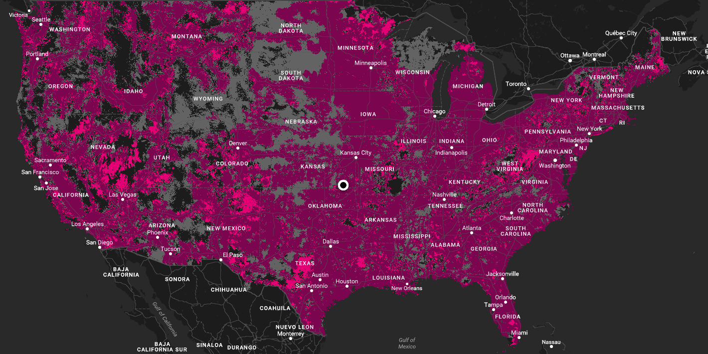 T-Mobile's interactive LTE coverage map shows how it wants to compare with Verizon, AT&T, and Sprint by late 2017