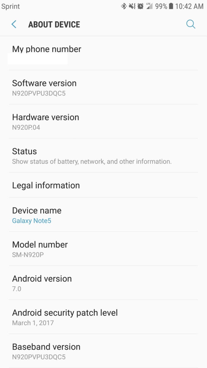 Samsung Galaxy Note 5 starts getting Android 7.0 Nougat at Sprint