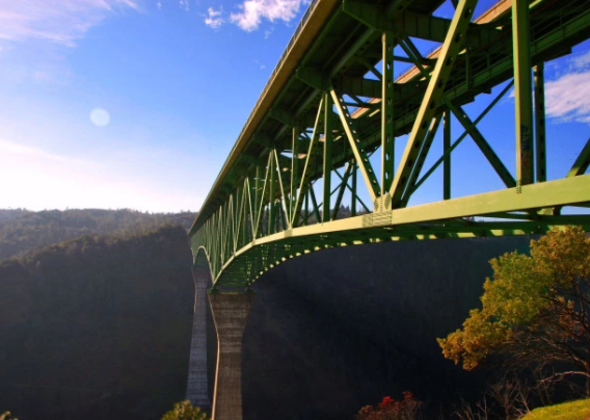 Foresthill Bridge where an unidentified woman fell 60-feet while trying to take a selfie - Woman falls 60-feet off bridge while taking a selfie