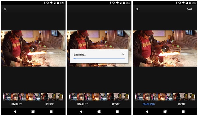 Google Photos applies stabilization over an earlier recorded video - Google Photos latest update brings impressive video stabilization to any phone post-capture