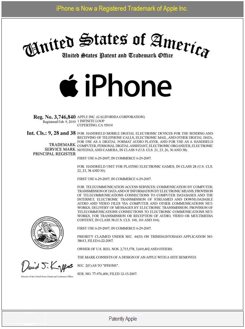 After 3 long years, Apple takes hold of the iPhone Trademark