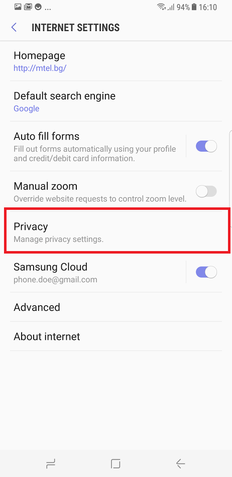 How to delete the browser history on your Samsung phone (clear browser cache)