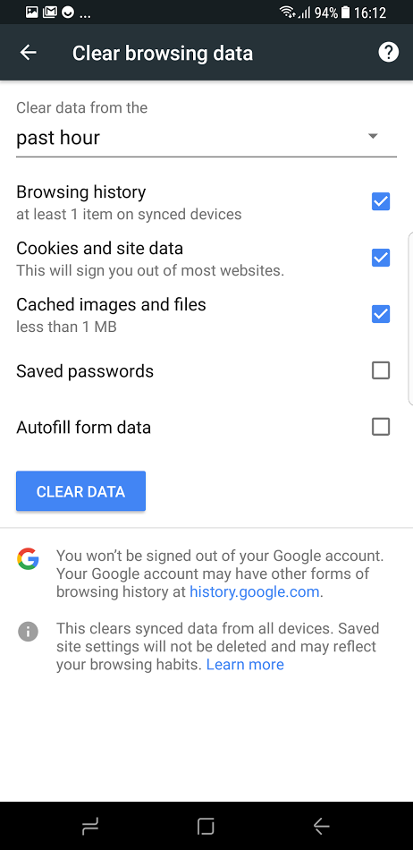 How to delete the browser history on your Samsung phone (clear browser cache)