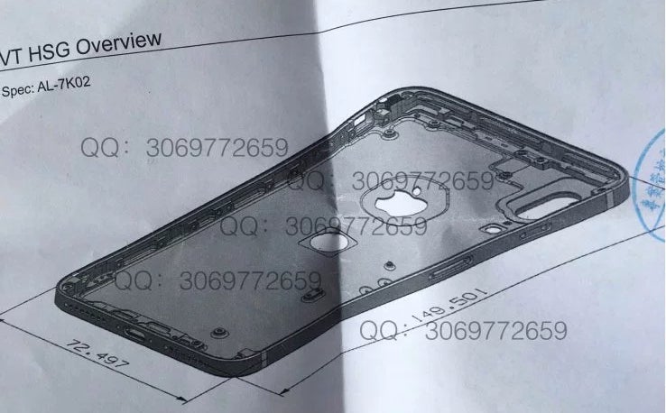 Purported iPhone 8 schematic drawing shows where the Touch ID sensor may reside - iPhone 8 to include a rear-facing Touch ID sensor