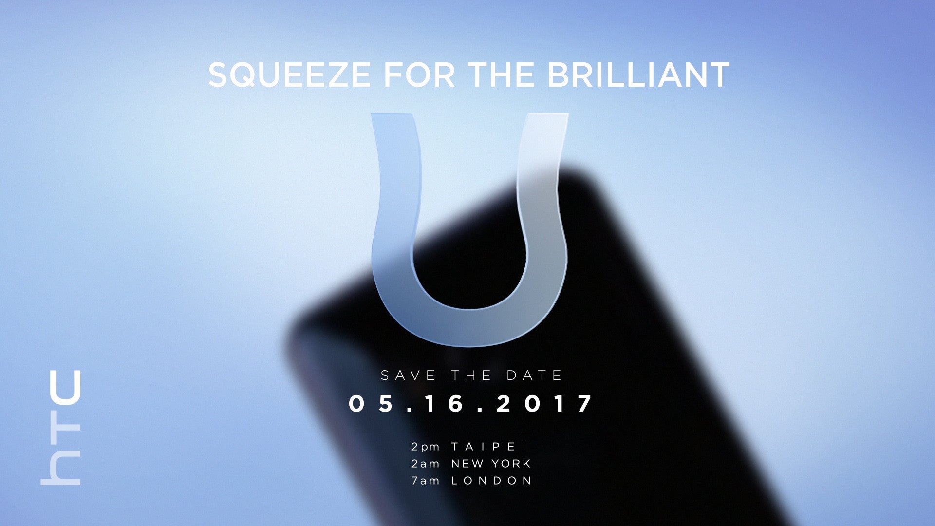 The HTC U (Ocean) will be unveiled on May 16, check out the official invitation and a teaser video
