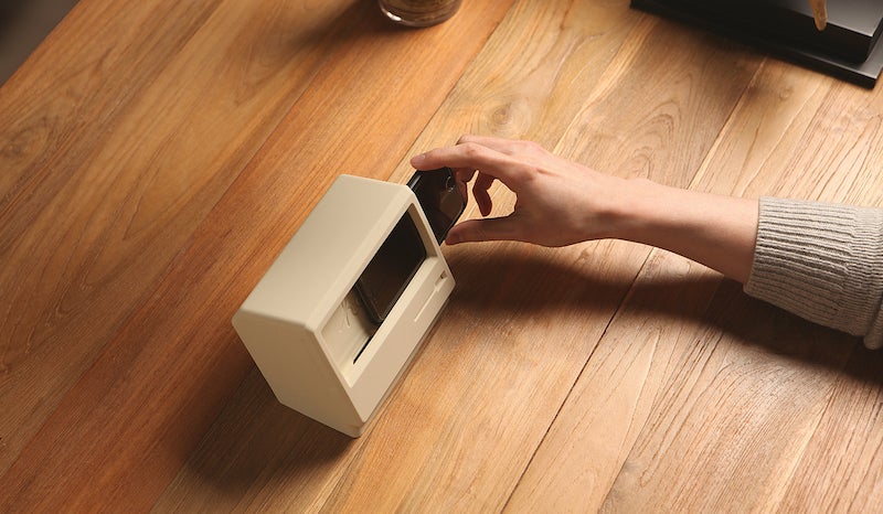 An iPhone charging dock that looks like a vintage Mac happens to be a great combination