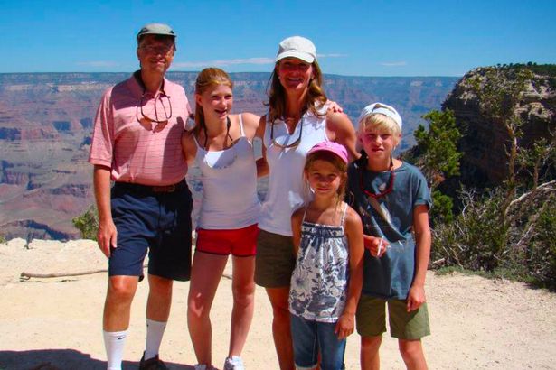 Bill Gates with his wife Melinds, and his three kids (left to right) Jennifer, Phoebe and Rory - Bill Gates barred his kids from using cell phones until they were 14