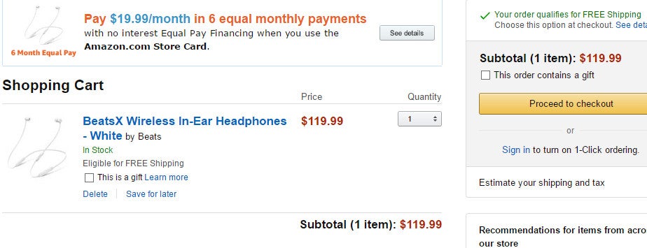 Deal: BeatsX wireless earphones on sale on Amazon for 20% off