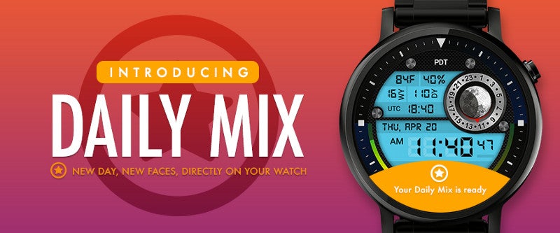 Need new faces for your smartwatch? Try Facer Daily Mix