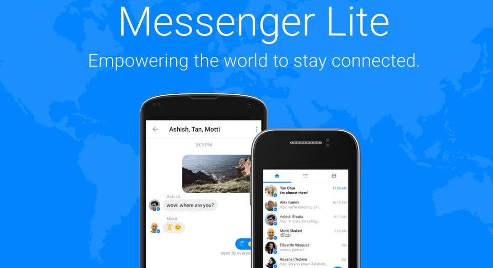 Facebook launches Messenger Lite app in 150 additional countries
